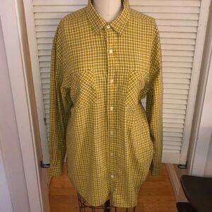Carthartt Lightweight 2 Front Pocket 100% Cotton Flannel Shirt in Mustard Gray…